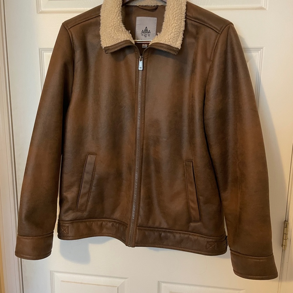 Brown Sherpa-Lined Bomber Jacket from Rainforest